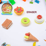 3D Fast Food Erasers Set, Cute Mini Colorful Erasers for Kids Gift & School (5 Pcs)