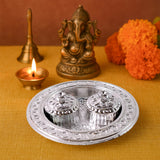 Round Shape Special Puja Thali, Kumkum Thali Holder (1 Pc / Small)
