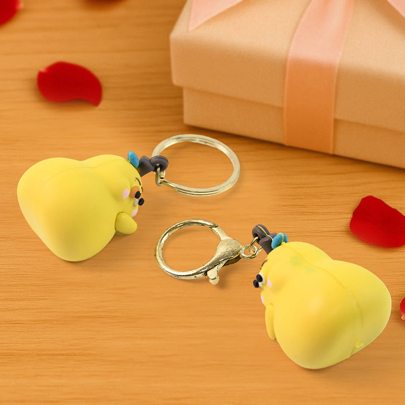 2-in-1 Cute Cartoon Couple Keychain