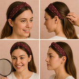 Women's Polka Dot Fabric Knot Hairband – Stylish & Comfortable (1 Pc)