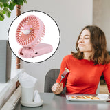 Mini USB Charging Fan with Percentage Display, 5 Speed Modes, and Mobile Stand