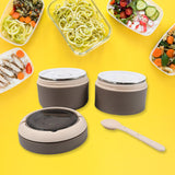 Ganesh Smart Stack 2-Layer Stainless Steel Leak-Proof Lunch Box for Office, School, Picnic