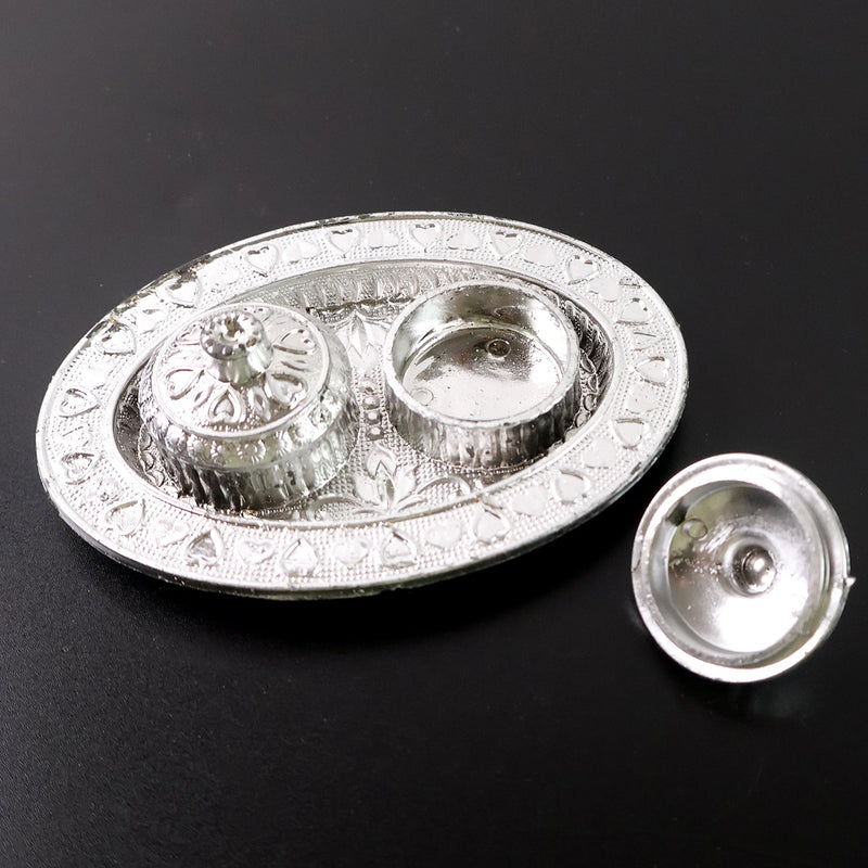 Oval Shape Special Puja Thali (1 Pc / Mix Design)