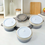 Ganesh Steko-3 Triple Layer Stainless Steel Insulated Lunch Box Set