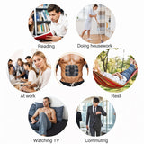 Wireless 6-Pack Abs Stimulator – Rechargeable Vibrating Muscle Exerciser & Body Massager for Abdominal Training