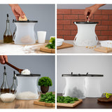 Eco-Friendly Food Storage: Reusable Silicone Bags (3-Pack) - Leakproof & Safe