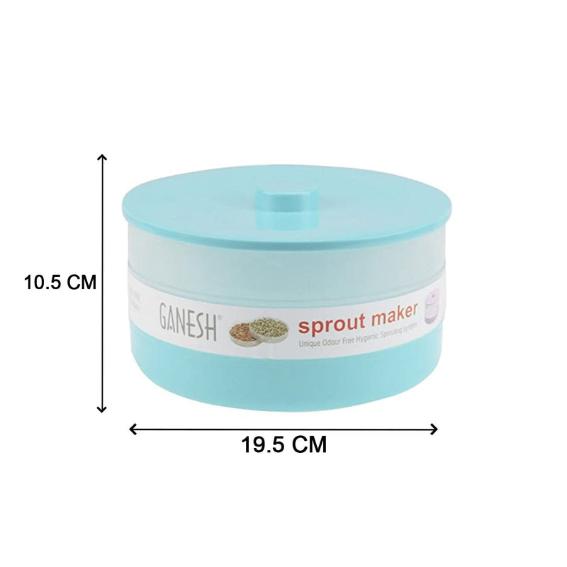 Ganesh sprout maker, bean bowl 1800 ml, shown from various angles.