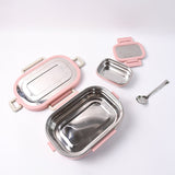 Qunic Stainless Steel Snack Lunch Box (With Small Box)