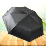 2 Fold Manual Umbrella – Wind, Sun & Rainproof with Steel Shaft & Wrist Strap