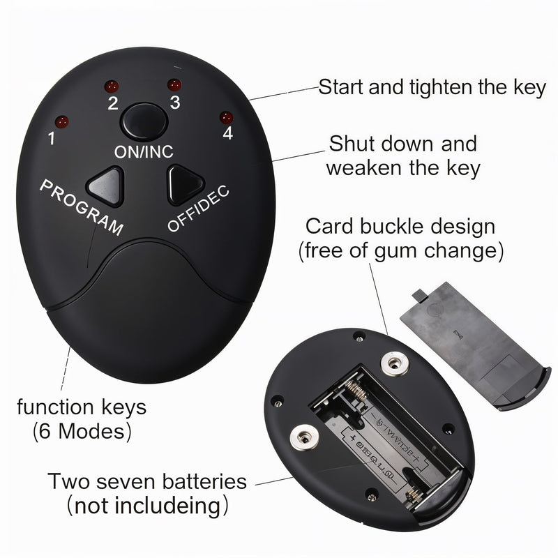 Wireless 6-Pack Abs Stimulator – Rechargeable Vibrating Muscle Exerciser & Body Massager for Abdominal Training