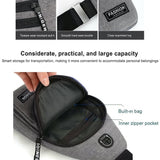Waterproof Waist Bag, Shoulder Bags USB Charging Earphone Hook Sling Travel Bag (1 Pc / Mix Color)