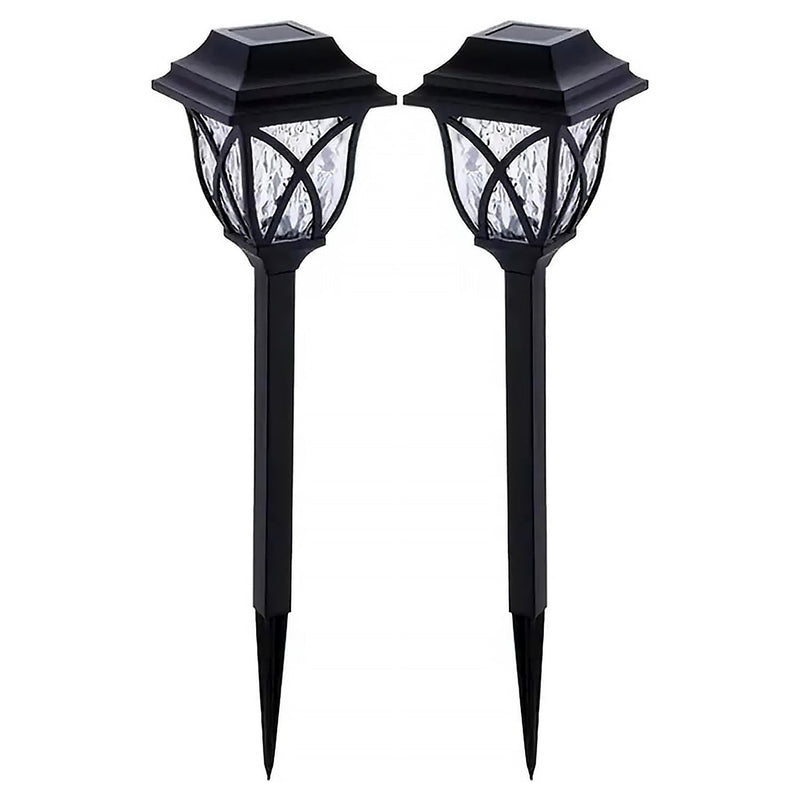 Solar lights at night