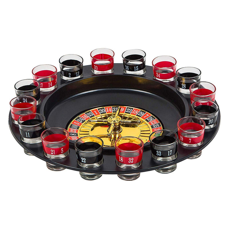 Casino Style Roulette Drinking Game Set