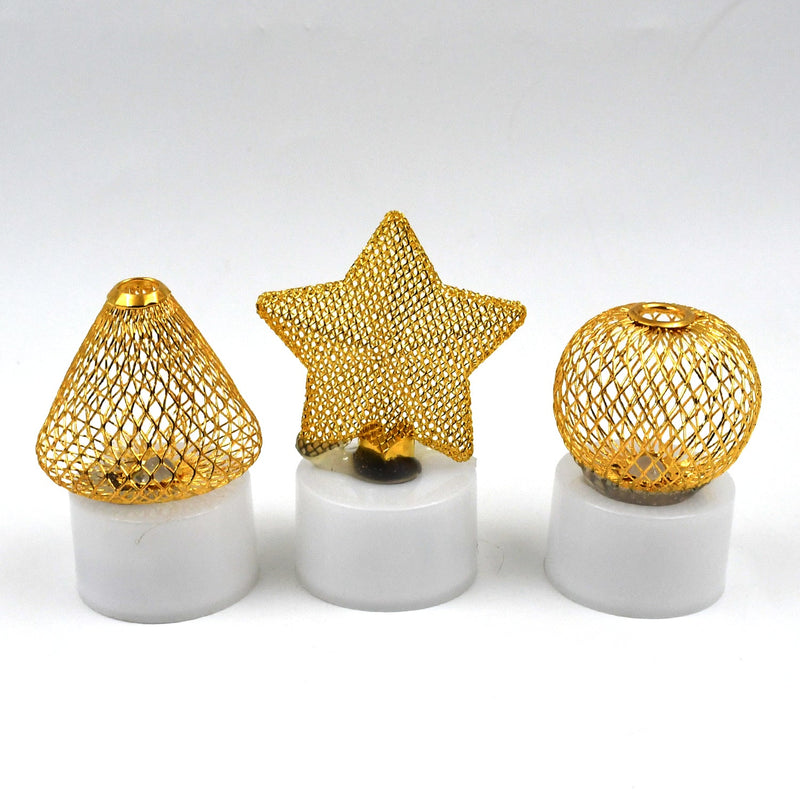 Flameless and Smokeless Decorative Candles Acrylic Led Tea Light Candle for Gifting, House, Light, Diwali (3 Pc Set)