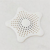 White Silicone Star Shaped Sink Filter Bathroom Hair Catcher Drain Strainers for Basin