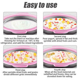 Compact ice-frying machine with a playful, cartoon appearance