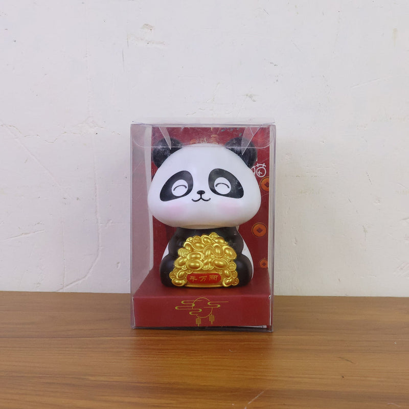Solar Powered Moving Panda Car Dashboard Decoration – 1 Pc