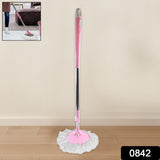 Home Cleaning Stainless Steel 360° Rotating Pole - Microfiber Mop with Adjustable Rod Stick Mix Color)