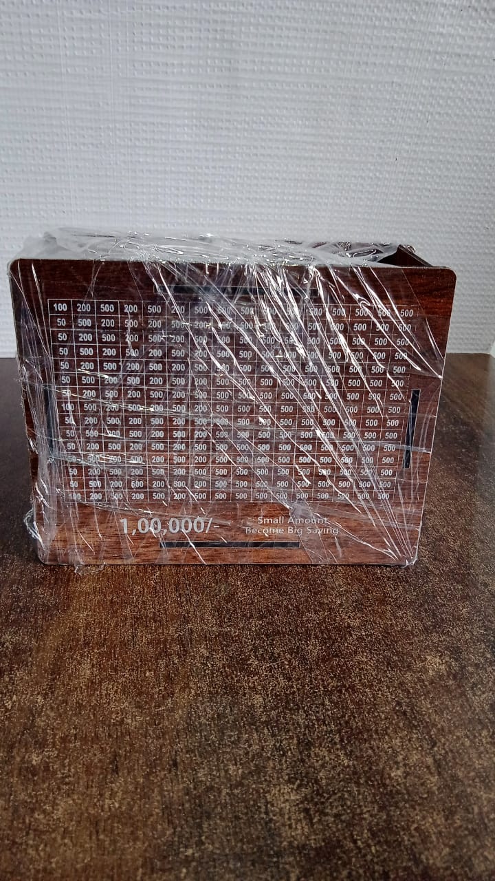 Wooden Money / Piggy Bank, Money Box (1 Pc / Pen Not Included)