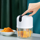 Wireless USB Rechargeable Mini Electric Garlic Machine / Chopper 3 Blades (250Ml)