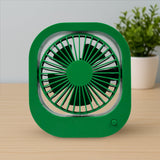 Portable USB Fan - Rechargeable, 2-Speed 180° Rotating Quiet Personal Fan for Travel, Car, and Outdoors (Battery Not Included)
