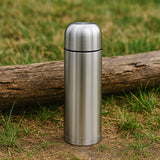 Vacuum Flask Without Cover, 18/8 Stainless Steel | Hot and Cold Water Bottle with Push-Down Lid | Double Walled Stainless Steel Bottle for Travel, Home, Office, School, Picnic (750 ML / Without Cover)