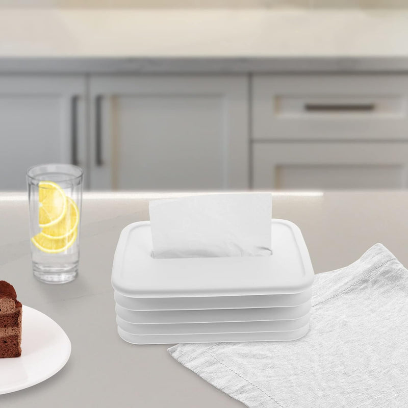 Simple Silicone Tissue Holder – Cube/Cylinder Tissue Box for Bathroom, Office, Car & Bedroom