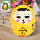 Musical Roly Poly Toys for Baby | Push and Shake Wobbling Toy with Music | Tumbler Doll Toy for Babies | Sound Balancing Doll Toys for Baby Boys, Girls 8+ Months Multicolor (1 Pc)
