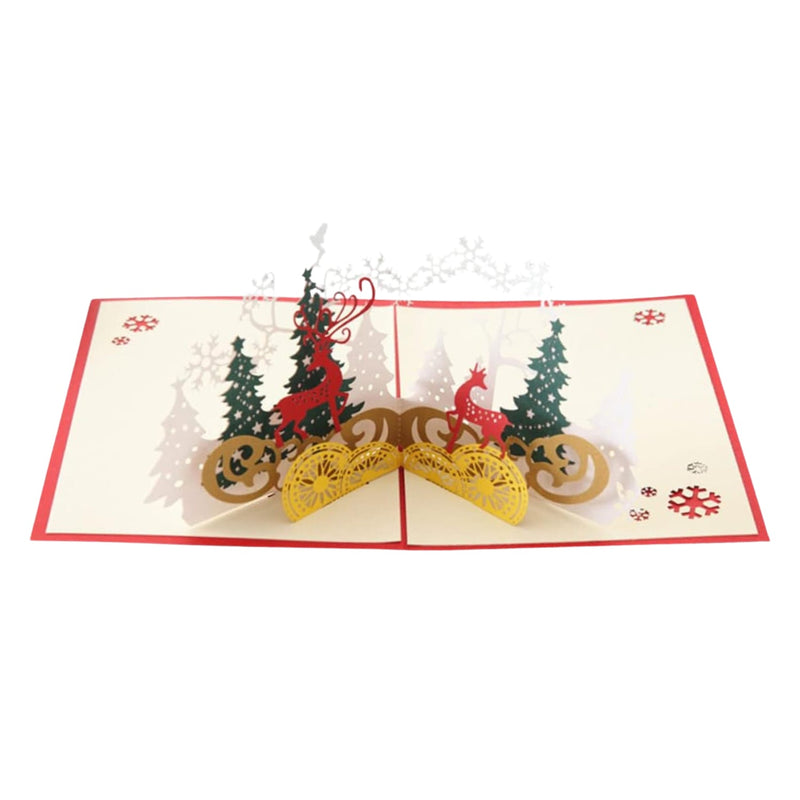 3D -Up Greeting Card (1 Pc): Birthday, Love, Christmas