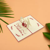 3D -Up Greeting Card (1 Pc): Birthday, Love, Christmas