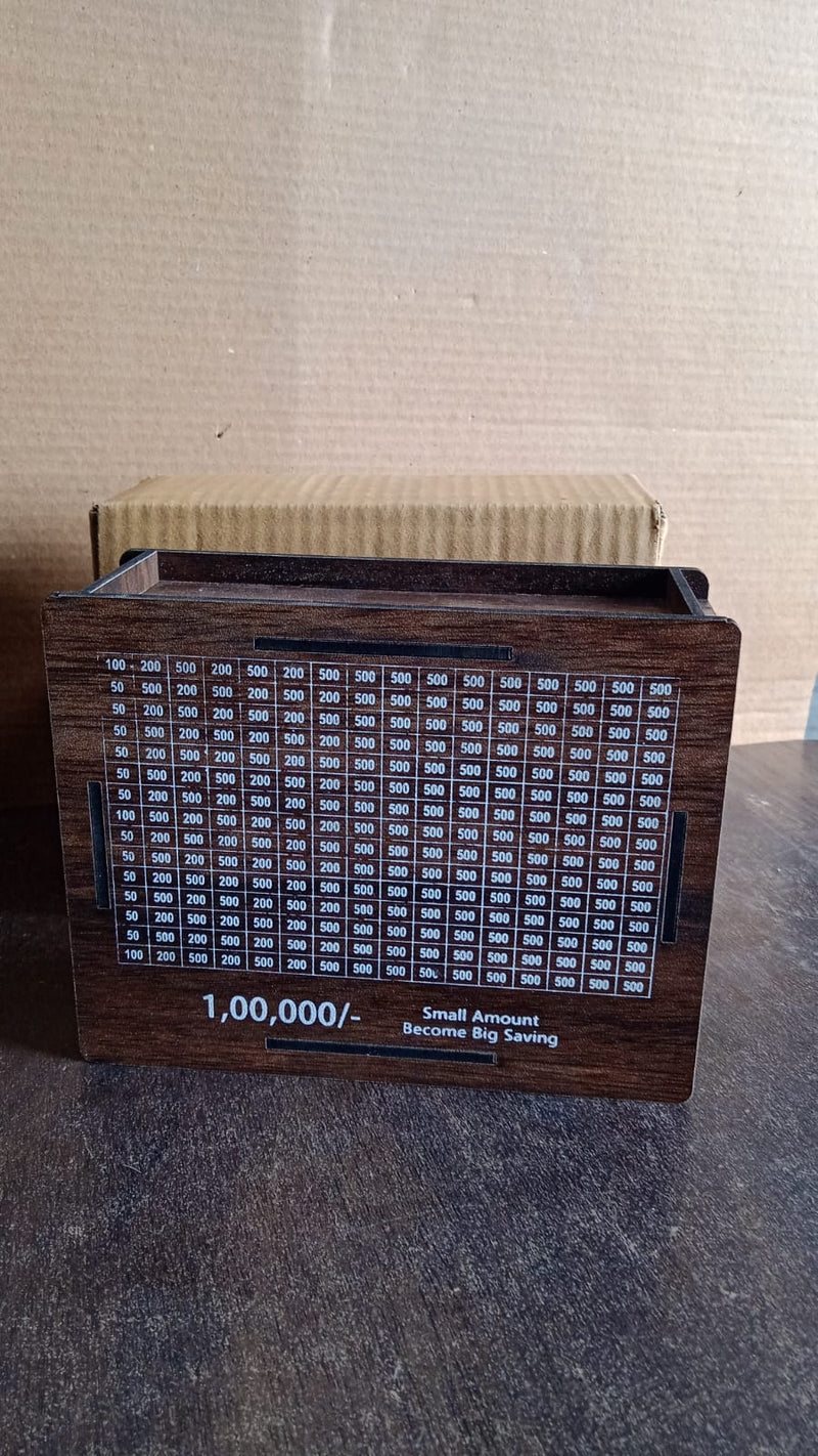 Wooden Money / Piggy Bank, Money Box (1 Pc / Pen Not Included)