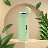 Water bottle 400ml leak proof, glass water bottle with daily water intake for gym and children, Nice Bottle (1 pc / Light Green Color)