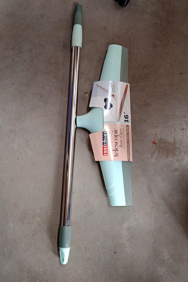 Ganesh 16 inch telescopic floor wiper, multiple views.