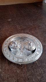 Round Shape Special Puja Thali, Kumkum Thali Holder (1 Pc / Small)