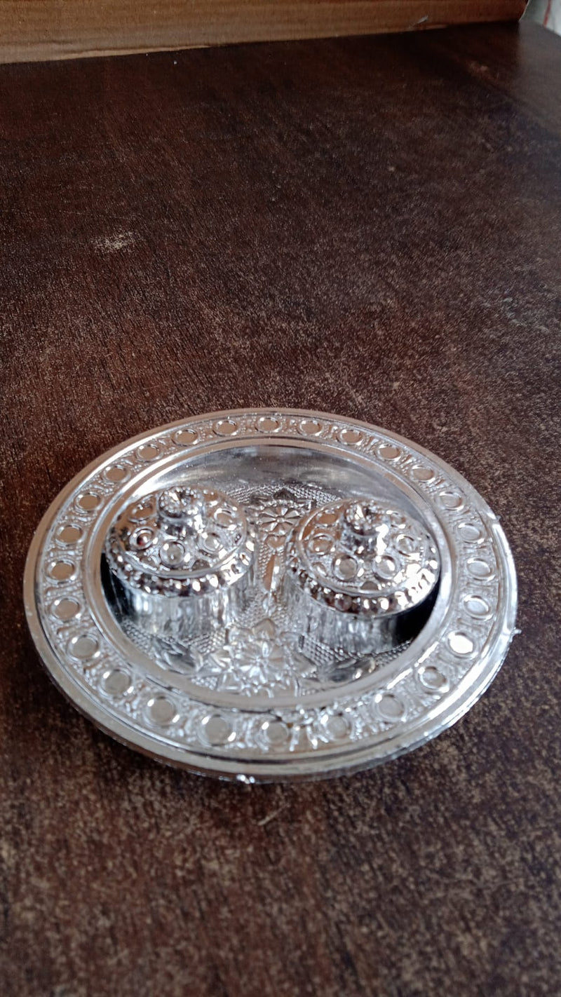 Round Shape Special Puja Thali, Kumkum Thali Holder (1 Pc / Small)