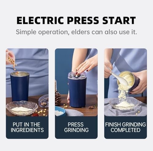 Electric Coffee & Spice Grinder - Portable Mixer
