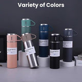 Bottle Water Flask Gift Set Two Cups Hot and Cold