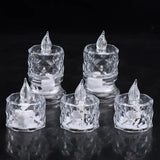 24 Pcs Flameless and Smokeless Decorative Acrylic Candles Transparent Led Tea Light Candle for Gifting, House, Diwali, Christmas, Festival, Events Decor Candles, Diwali
