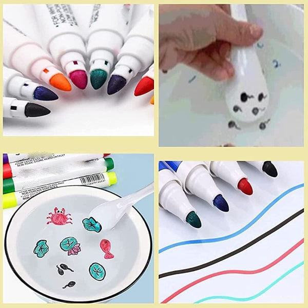 Water Floating Pen Pack Of 12 Pieces With Spoon