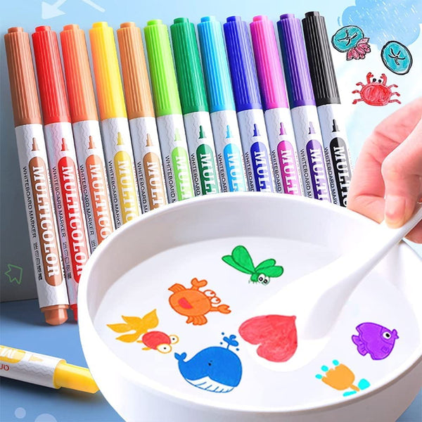 Water Floating Pen Pack Of 12 Pieces With Spoon