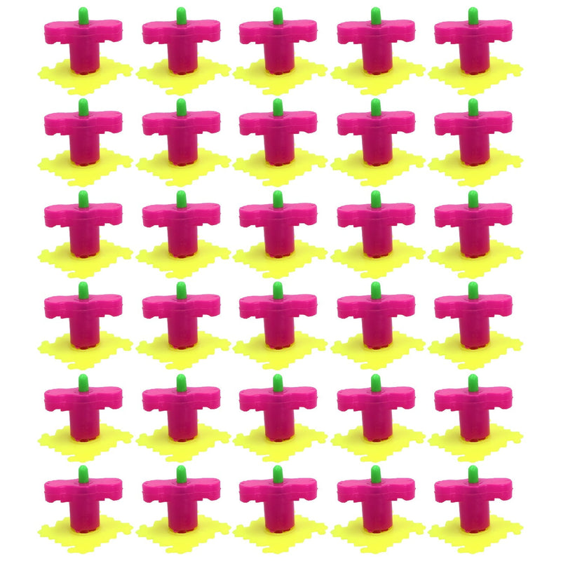 Kids' spinner launcher set, 30 toys in assorted colors