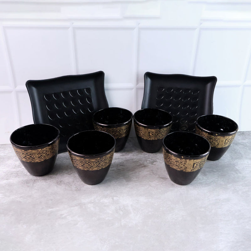 2 Bowl & 6 Glass Snake Set ( 8 Pc Set )