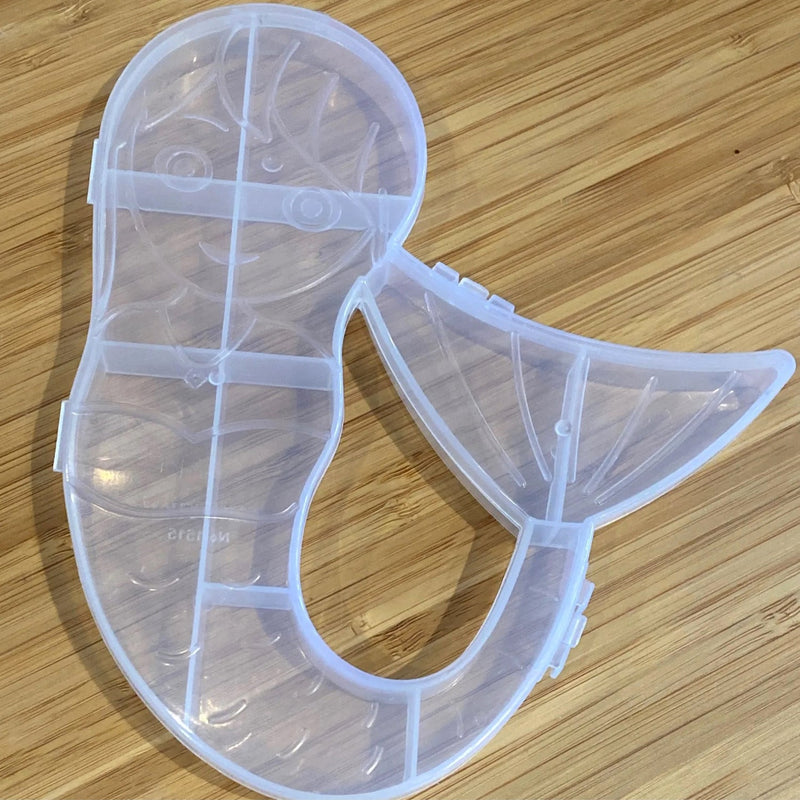 Mermaid Shape Plastic Storage Organizer Box (1 Pc)