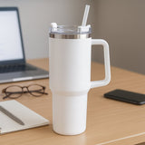 White Extra Large Insulated Travel Mug, Tumbler (1200ML - 1 Pc)