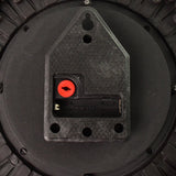 Wooden Look Round Wall Clock - Battery Operated, Easy-to-Read, Plastic Design for Home/Office