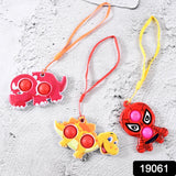 Silicone Push Pop Bubble Fidget Toy Keychain (1 Pc)