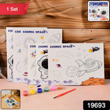 Cosmic Space Theme Kids Painting and Coloring Kit