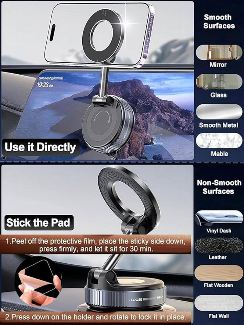 K007 Magnetic Phone Holder |  360° Vaccum Magnetic Phones Holder |  Magnetic Car Phone Holder |