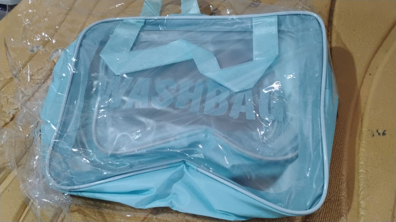 3-IN-1 Waterproof Transparent Travel Toiletry Bag Set
