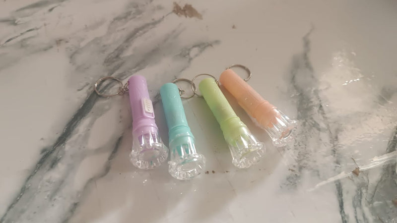 Mini LED Flashlight Keychain Torch (Mix Color & 1 Pc)